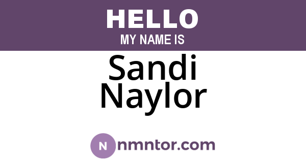 Sandi Naylor