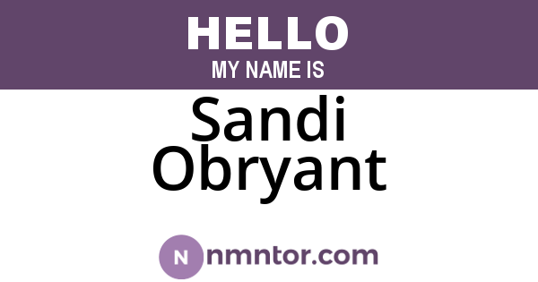 Sandi Obryant