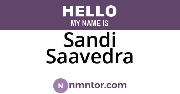 Sandi Saavedra