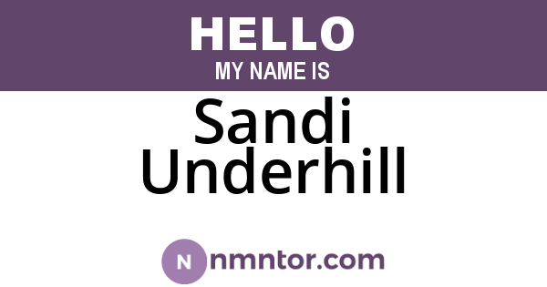 Sandi Underhill