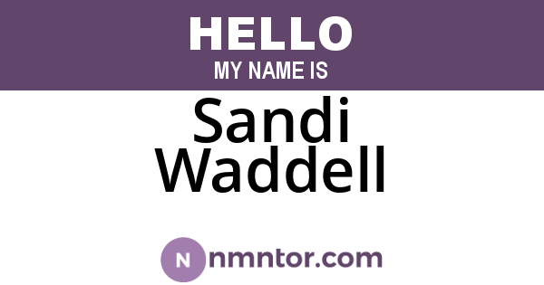 Sandi Waddell