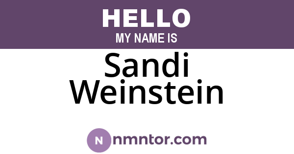 Sandi Weinstein