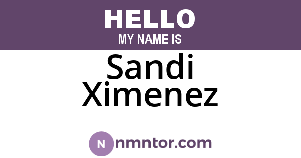 Sandi Ximenez