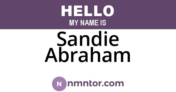 Sandie Abraham
