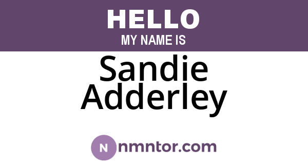 Sandie Adderley