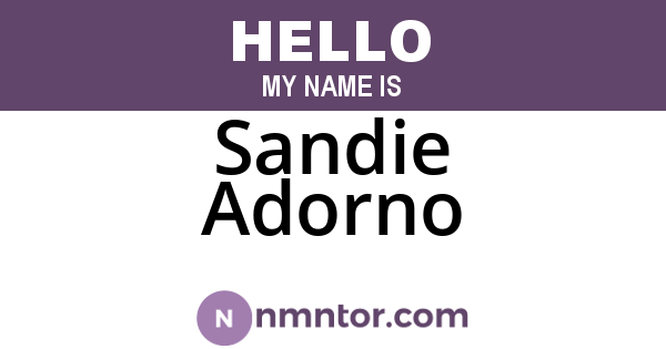 Sandie Adorno