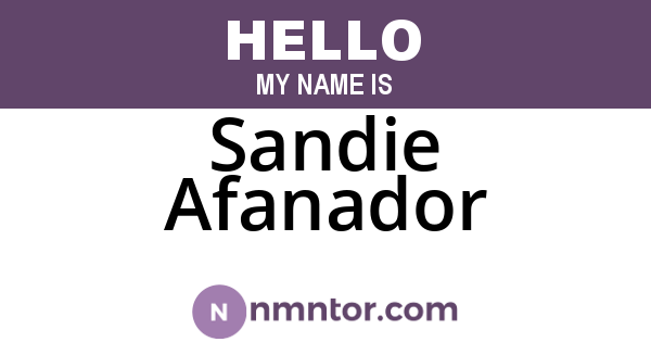 Sandie Afanador