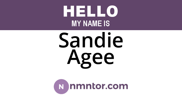 Sandie Agee