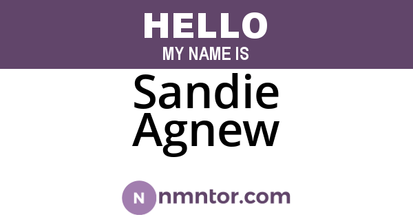 Sandie Agnew