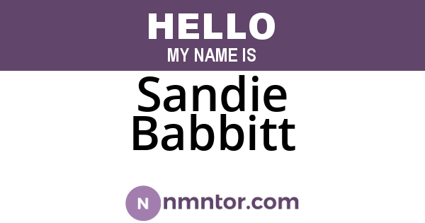 Sandie Babbitt