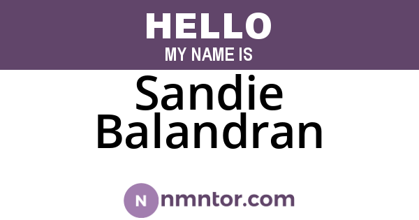 Sandie Balandran