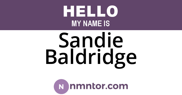 Sandie Baldridge