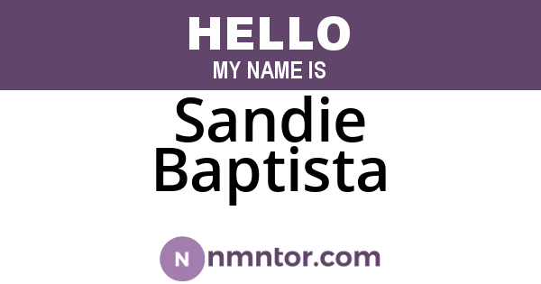 Sandie Baptista