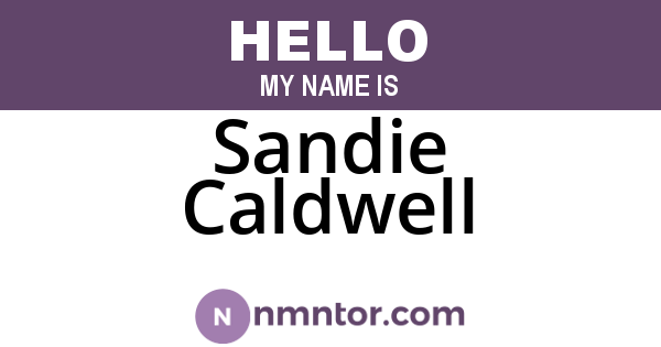 Sandie Caldwell