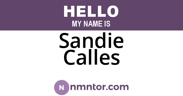 Sandie Calles