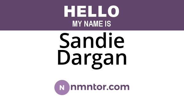 Sandie Dargan