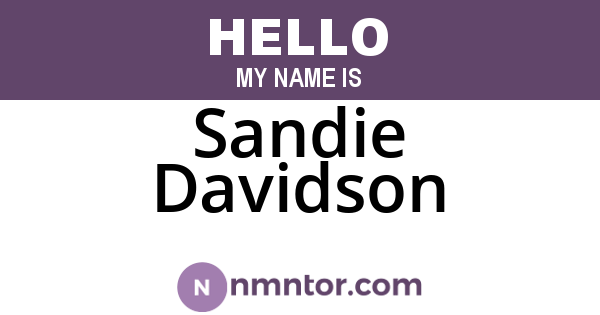 Sandie Davidson