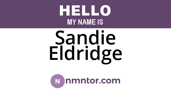 Sandie Eldridge