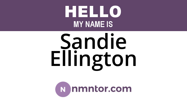 Sandie Ellington