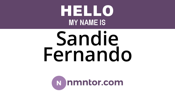 Sandie Fernando