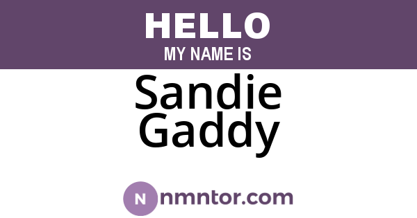 Sandie Gaddy