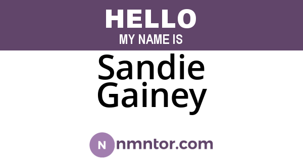 Sandie Gainey