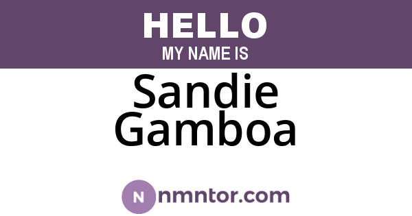 Sandie Gamboa