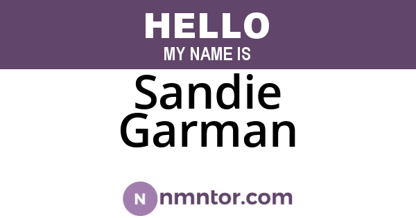Sandie Garman