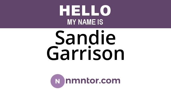 Sandie Garrison