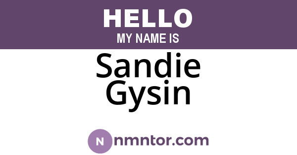 Sandie Gysin