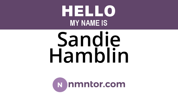 Sandie Hamblin
