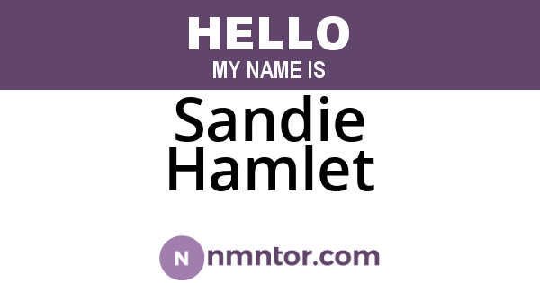 Sandie Hamlet
