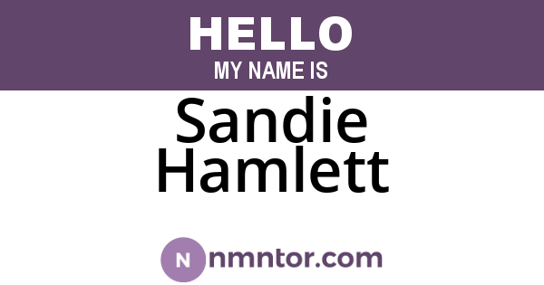 Sandie Hamlett