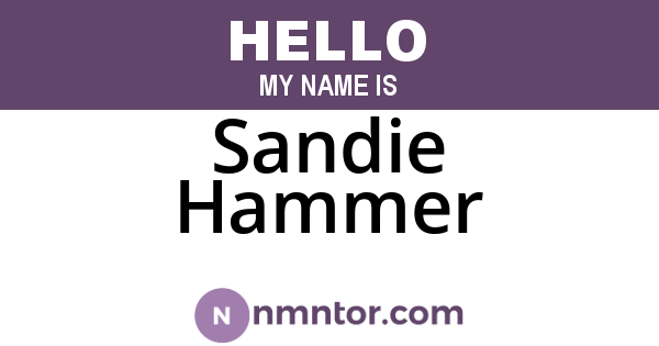 Sandie Hammer