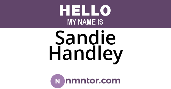 Sandie Handley