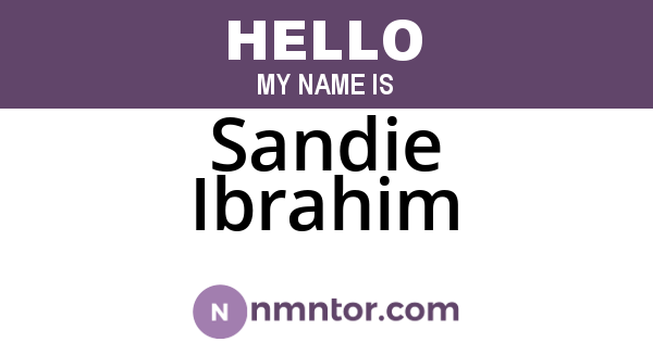 Sandie Ibrahim