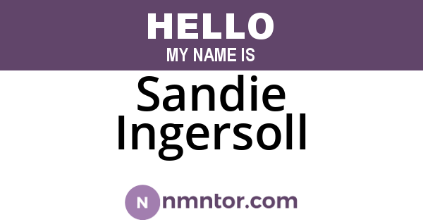 Sandie Ingersoll
