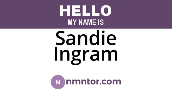 Sandie Ingram
