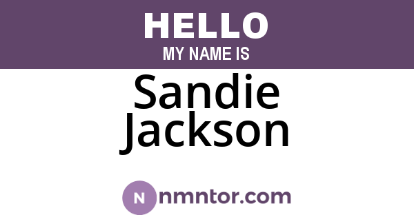Sandie Jackson
