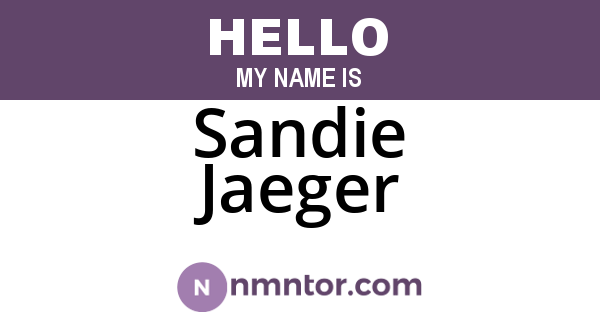 Sandie Jaeger