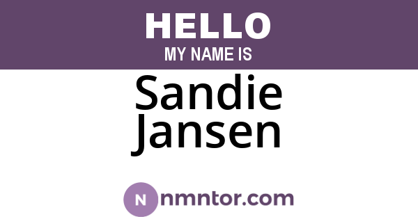Sandie Jansen