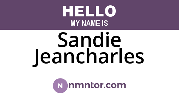 Sandie Jeancharles