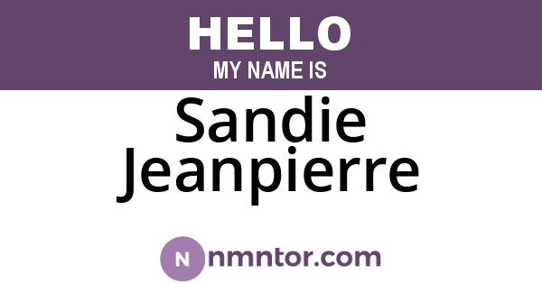 Sandie Jeanpierre