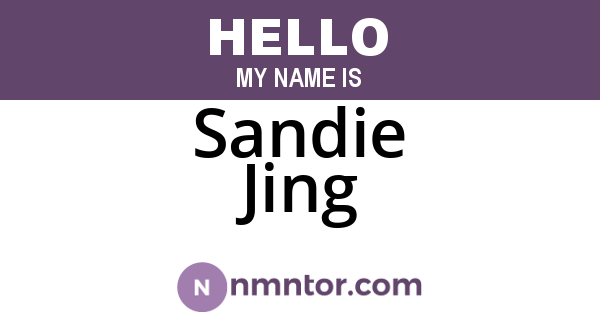 Sandie Jing