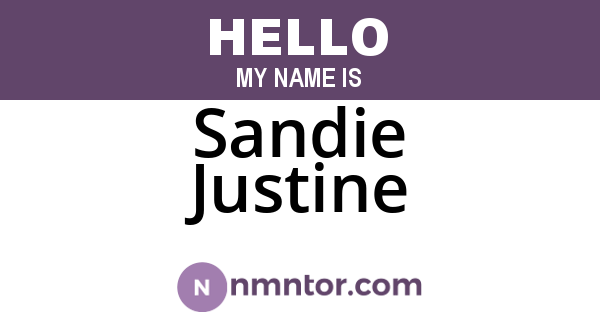 Sandie Justine