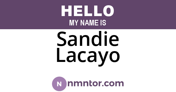 Sandie Lacayo