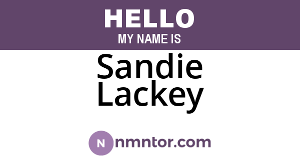 Sandie Lackey