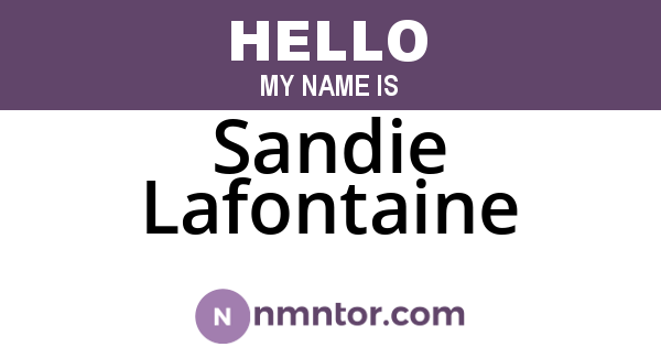 Sandie Lafontaine