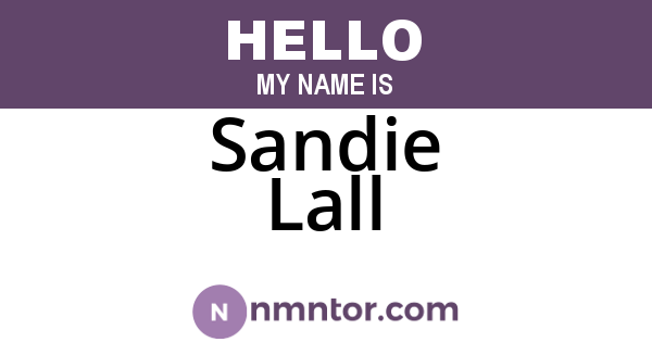 Sandie Lall