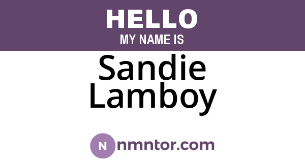Sandie Lamboy
